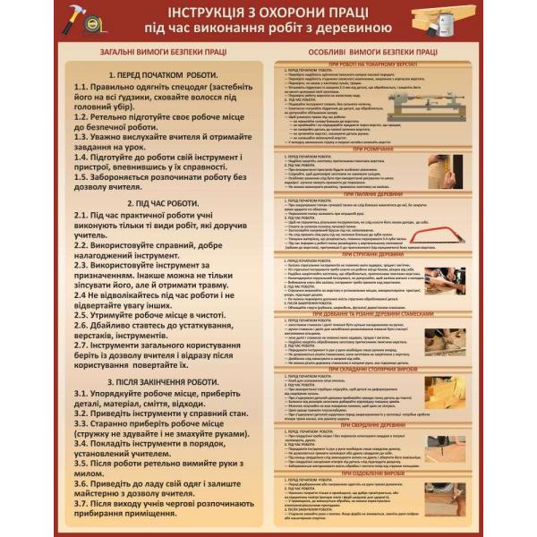 Інструкція з охорони праці під час виконання робіт з деревиною