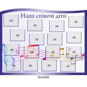 Стенд в кабінет музики "Наші співочі діти"