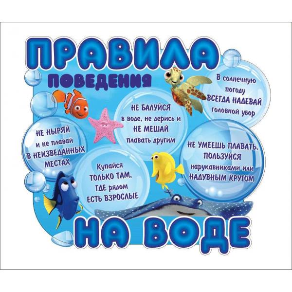 СТЕНД за правилами безпеки поведінки на воді "Немо"