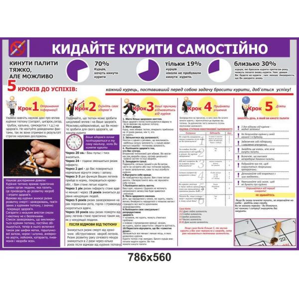 Інформаційний стенд "Кидайте курити самостійно"