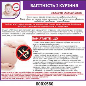 Інформаційний стенд "Вагітність і куріння"
