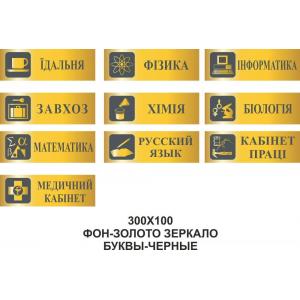 Таблички на двері кабінетів "Золоті"