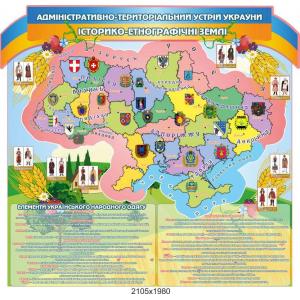 Стенд фігурний "Історико-етнографічні землі"