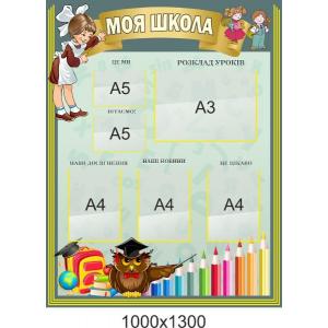 Класний куточок "Моя школа" для кабінету початкової школи