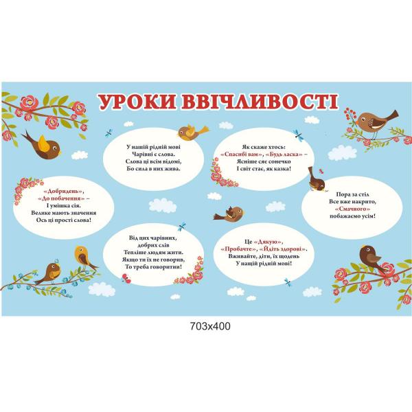 Стенд для НУШ "Уроки ввічливості"