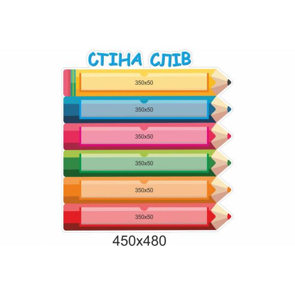 Стенд "Стіна слів. Олівці" Стенд "Стіна слів. Олівці"