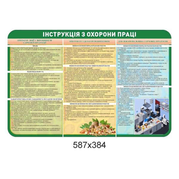 Стенд "Охорона праці" для кухарів