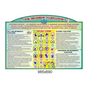 Інформаційний стенд "Інклюзивне навчання. Права учнів" Інформаційний стенд "Інклюзивне навчання. Права учнів"