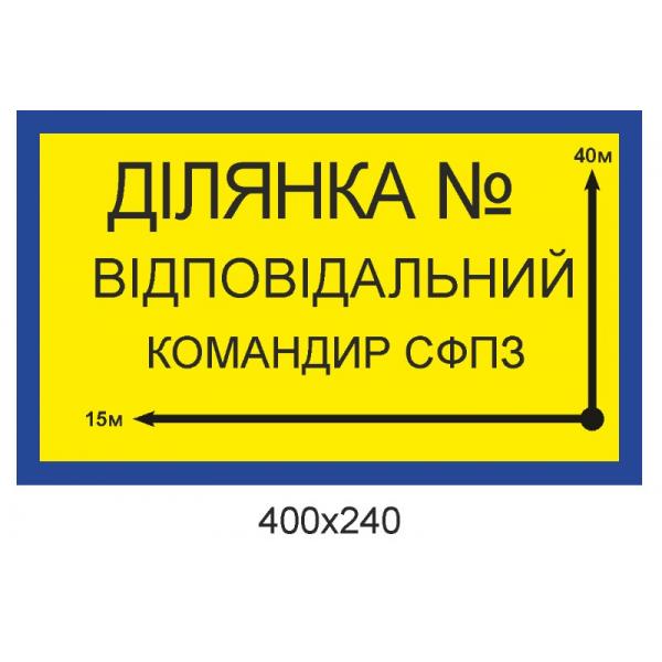 Табличка для військової частини "Відповідальний за"