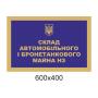 Комплект табличок для військової частини "Синій"
