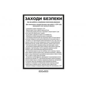 Стенд для військової частини "Заходи безпеки"
