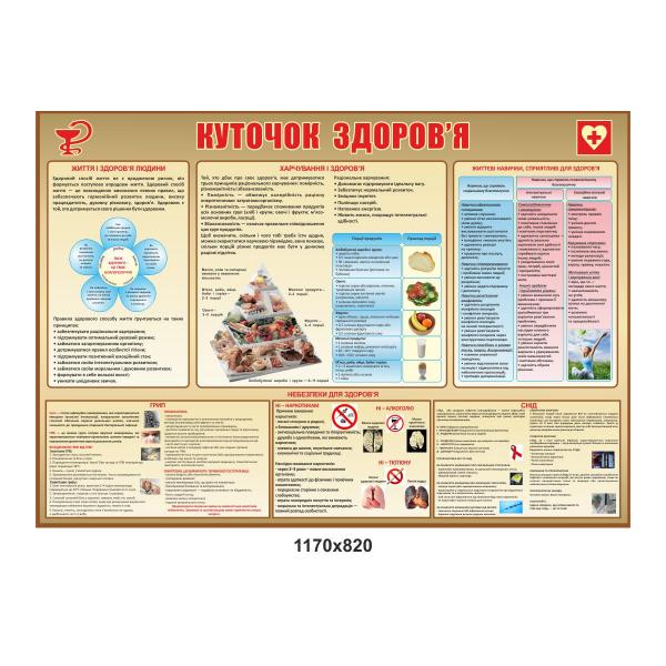 Інформаційний стенд "Комплексний куточок здоров'я" Інформаційний стенд "Комплексний куточок здоров'я"