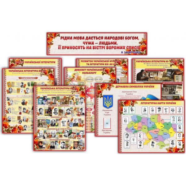 Комплект стендів "Історія української літератури"